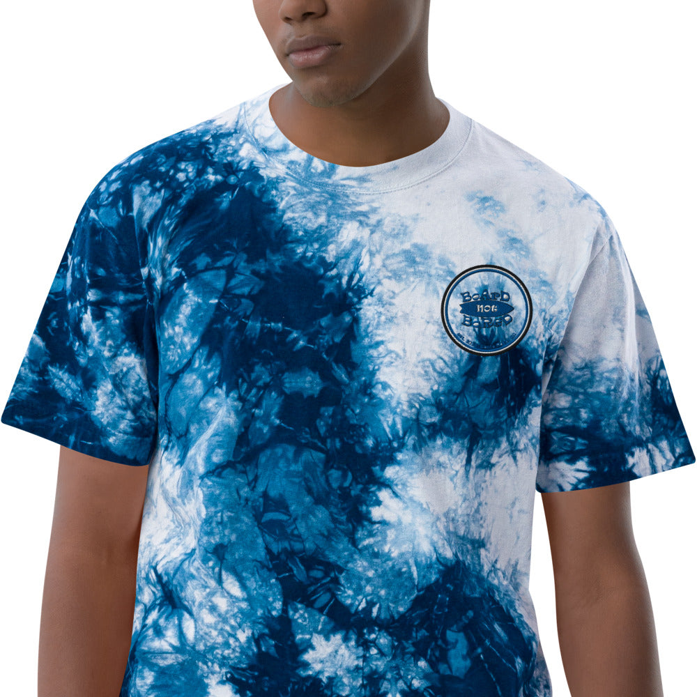 Oversized tie-dye t-shirt, Blue Logo