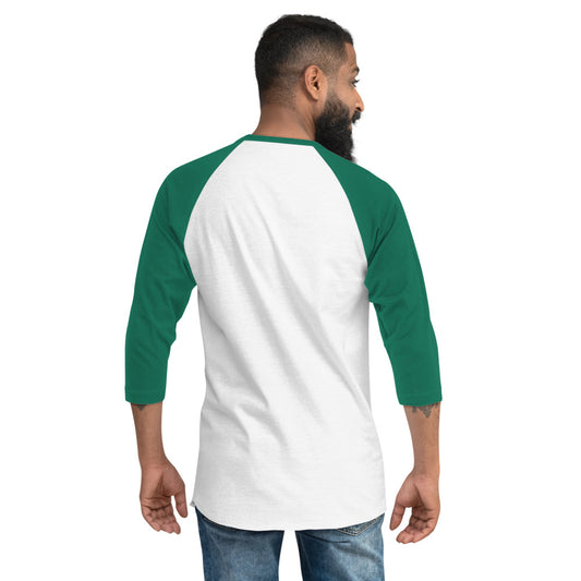 3/4 sleeve raglan shirt, Green Logo