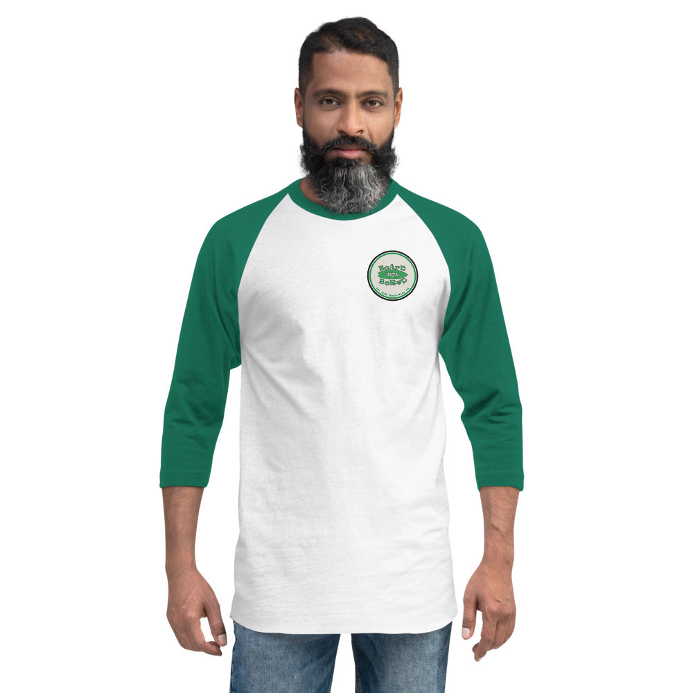 3/4 sleeve raglan shirt, Green Logo