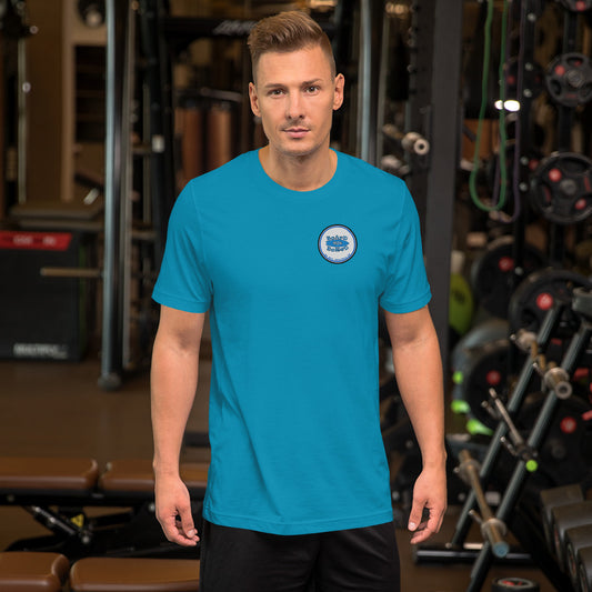 Short-Sleeve Unisex T-Shirt, Blue Logo