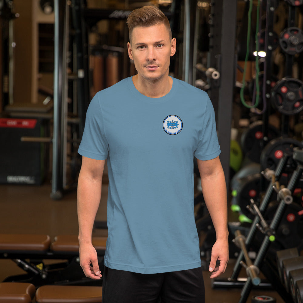 Short-Sleeve Unisex T-Shirt, Blue Logo