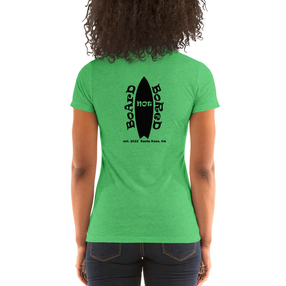 Ladies' short sleeve t-shirt, Green Logo