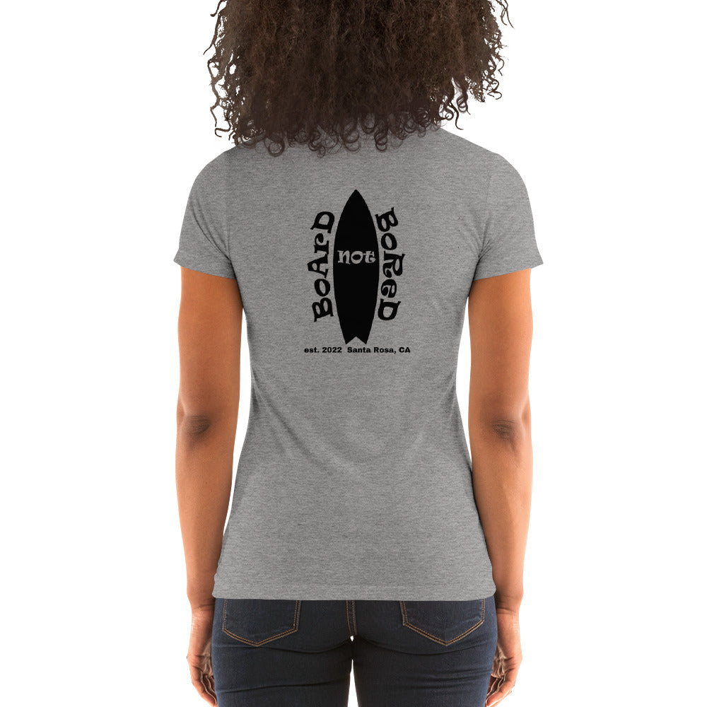 Ladies' short sleeve t-shirt, Black Logo