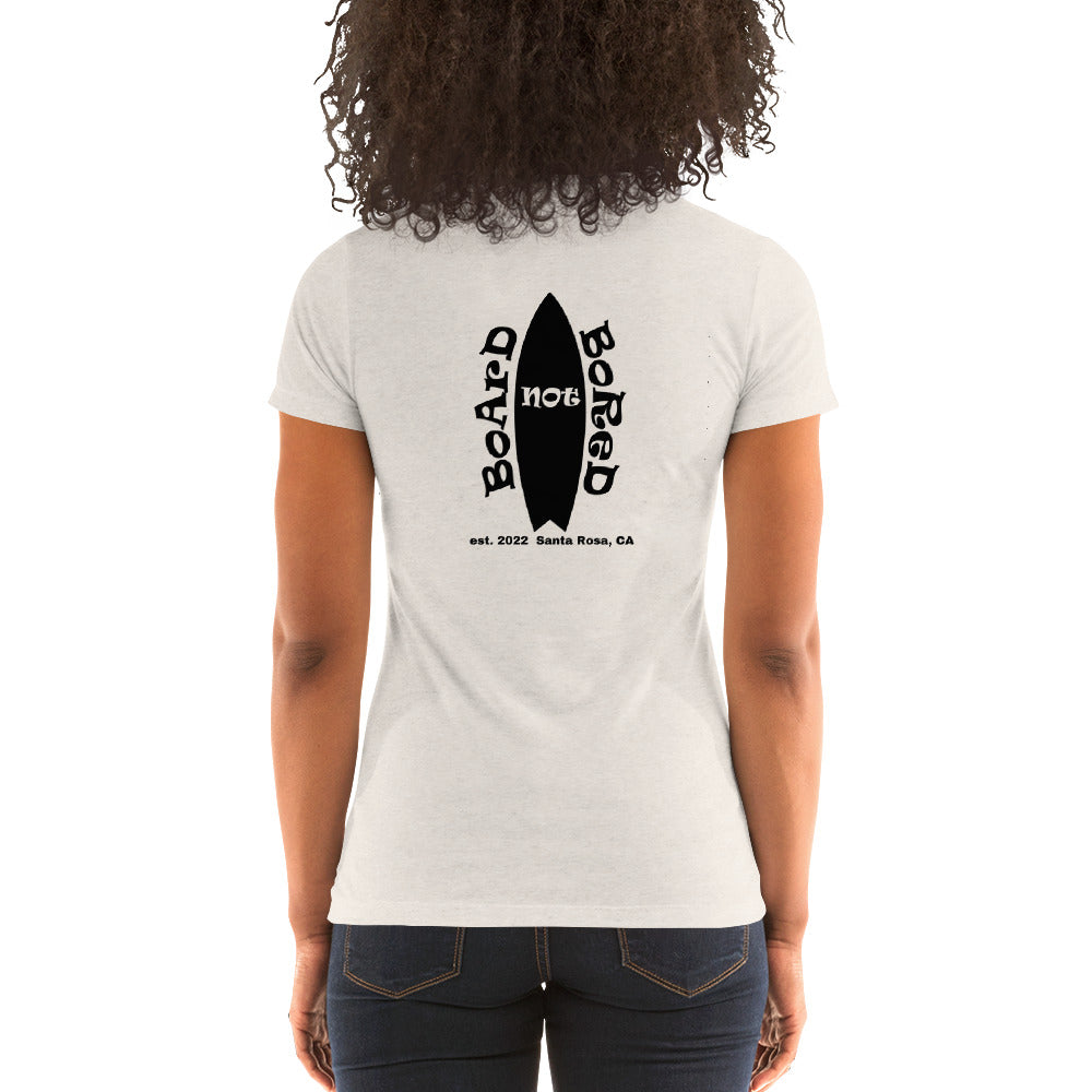 Ladies' short sleeve t-shirt, Black Logo